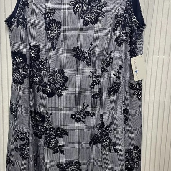 “Sabina Blue” Designer Blue  Floral, Tiered Dress SZ: (1X) NWT - Picture 7 of 8